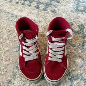 Vans Kids Red High-Top Sneakers